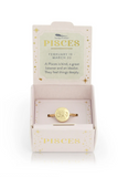 Lucky Feather Pisces Ring