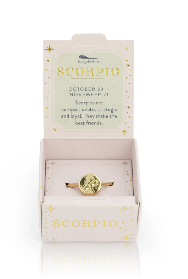 Lucky Feather Scorpio Ring