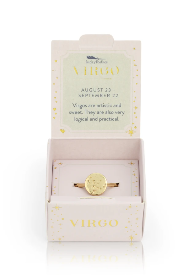 Lucky Feather Virgo Ring