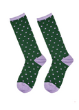 Zilch Green Polka Dot Socks