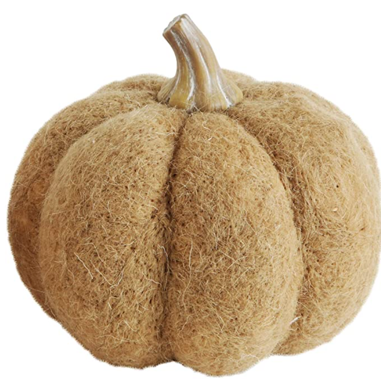 Creative Co Op Medium Orange Felt Pumpkin