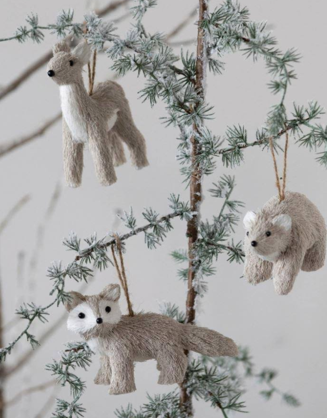 Creative Co Op Bottle Brush Animal Ornament