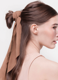 Kitsch Crepe Scarf Scrunchie Set Taupe
