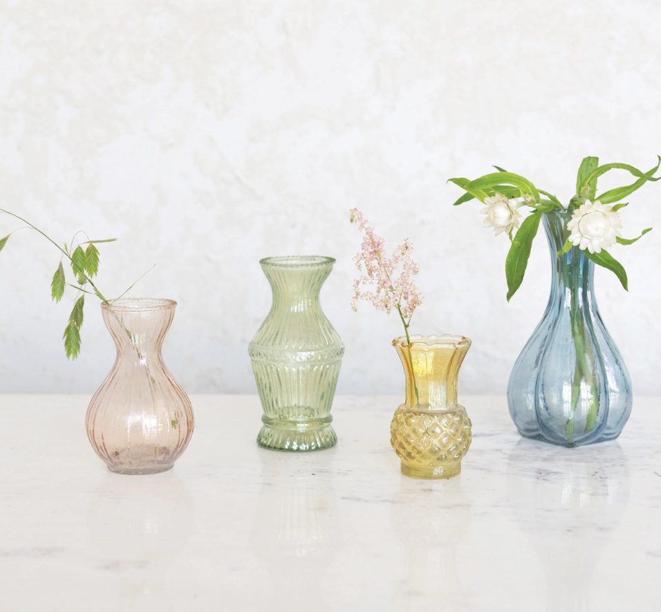 Creative Co Op Small Glass Vase Set Of 4