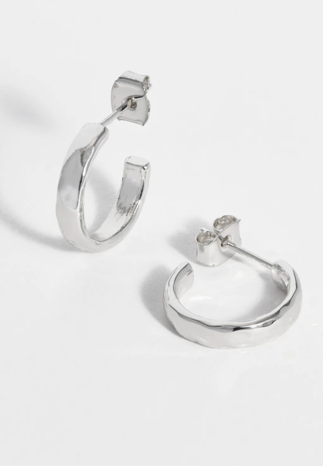 Estella Bartlett Textured Silver Hoop