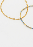 Estella Bartlett Gold Chain & Gold Blue Woven Chain Set