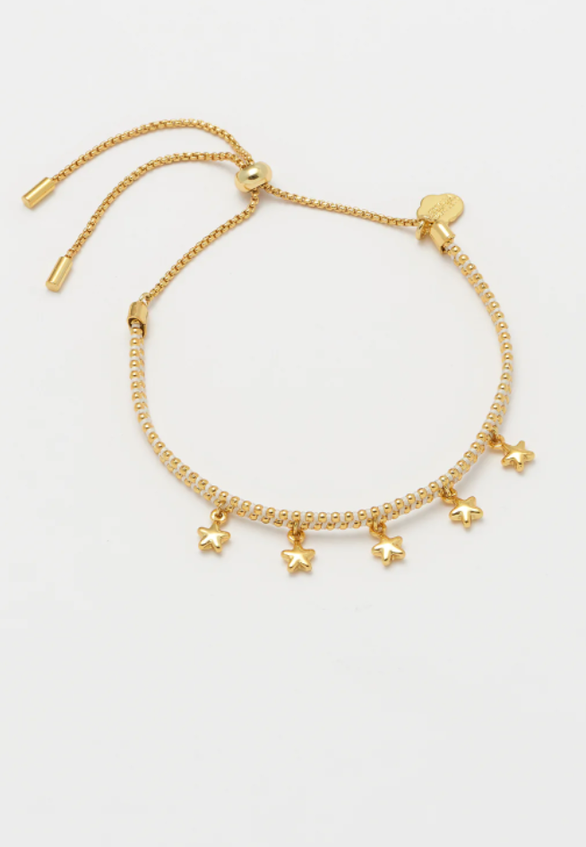 Estella Bartlett Woven Star Charm Bracelet Gold – Shop Harrow