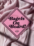 Ash + Chess Bagels On Board Bumper Sticker