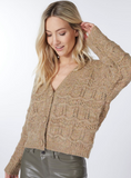 Esqualo Chunky Knit Cardigan Copper Brown
