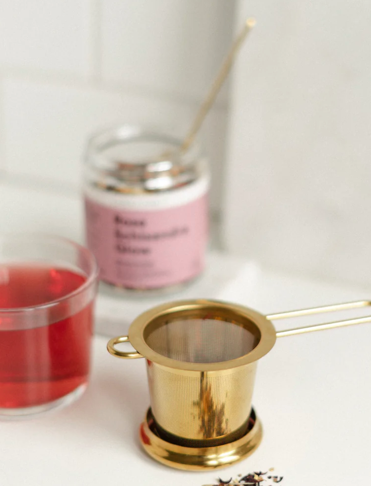 Lake & Oak Gold Goddess Tea Strainer