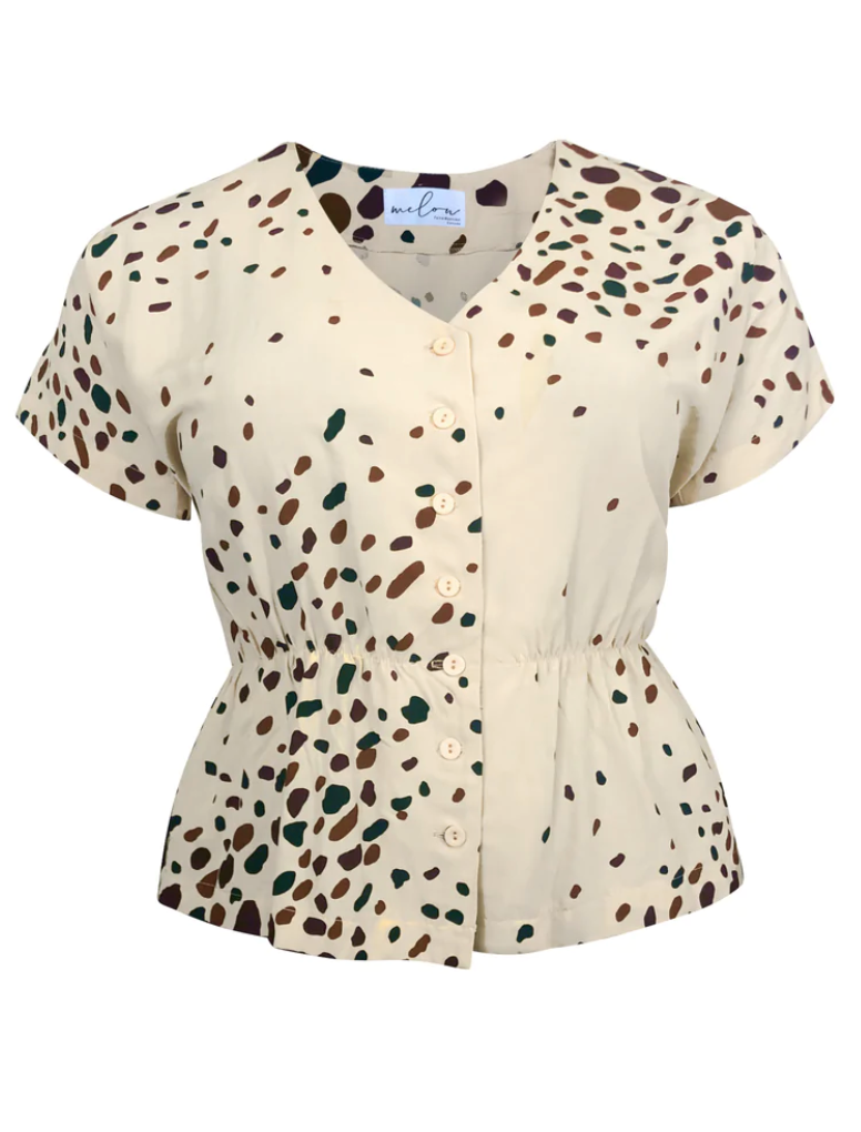 Melow Fatima Print Blouse Speckle