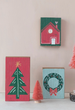 Creative Co Op Mini Holiday Wood Painting