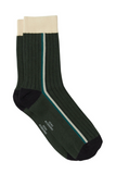 ICHI Abelone Stripe Socks Kombu Green