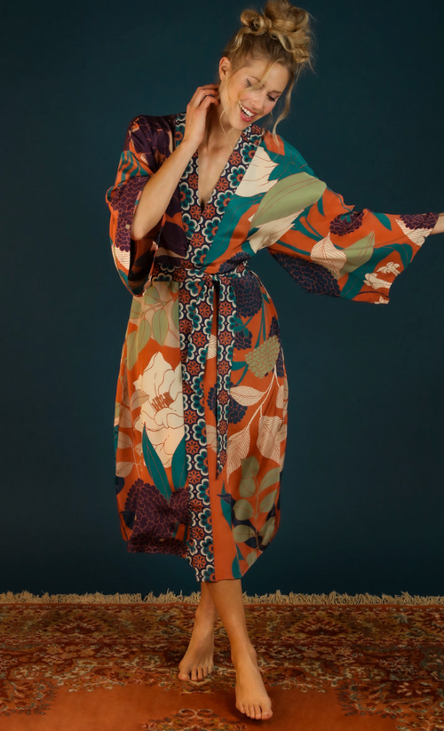 Powder Design Luxe Winter Floral Kimono Jacket