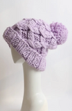 Leto Chunky Pom Beanie Lavender