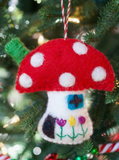 Ornaments For Orphans Mushroom House Red