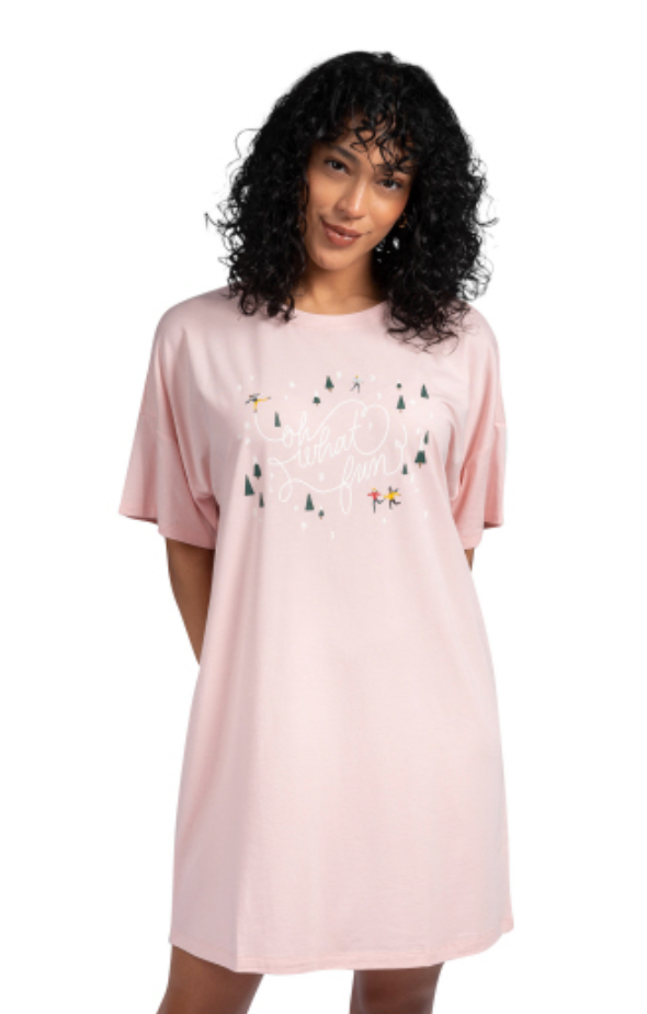 Latte Love Holiday Night Shirt Oh What Fun