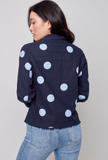 Charlie B Dot Print Jacket Denim