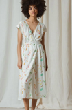 Indi & Cold Tie Waist Dress Watercolour Print