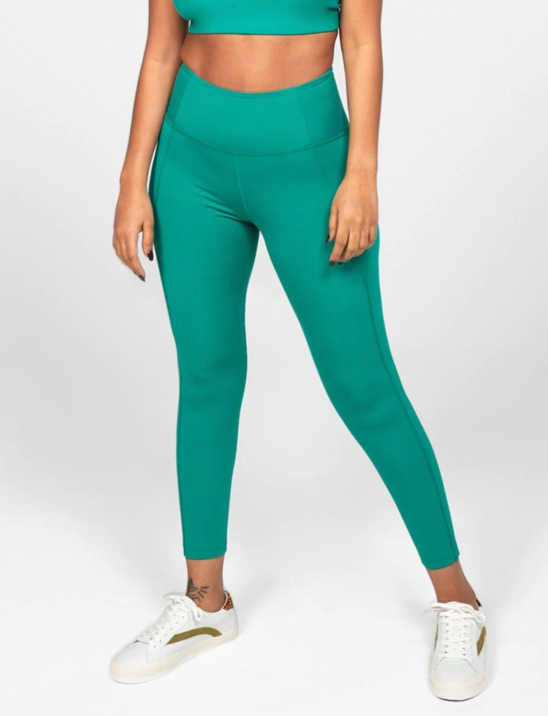 A plastic water bottle can take up to 500 years to decompose. Each pair of  GIRLFRIEND compression leggings diverts 25 bottles from landfills and is  79% RPET and 21% spandex. To care