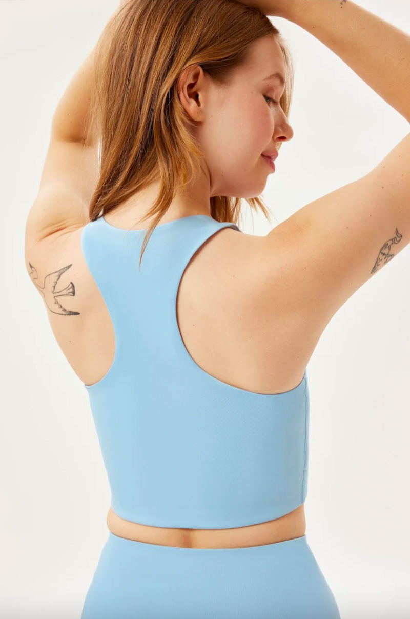 Girlfriend Collective Paloma Bra Cerulean